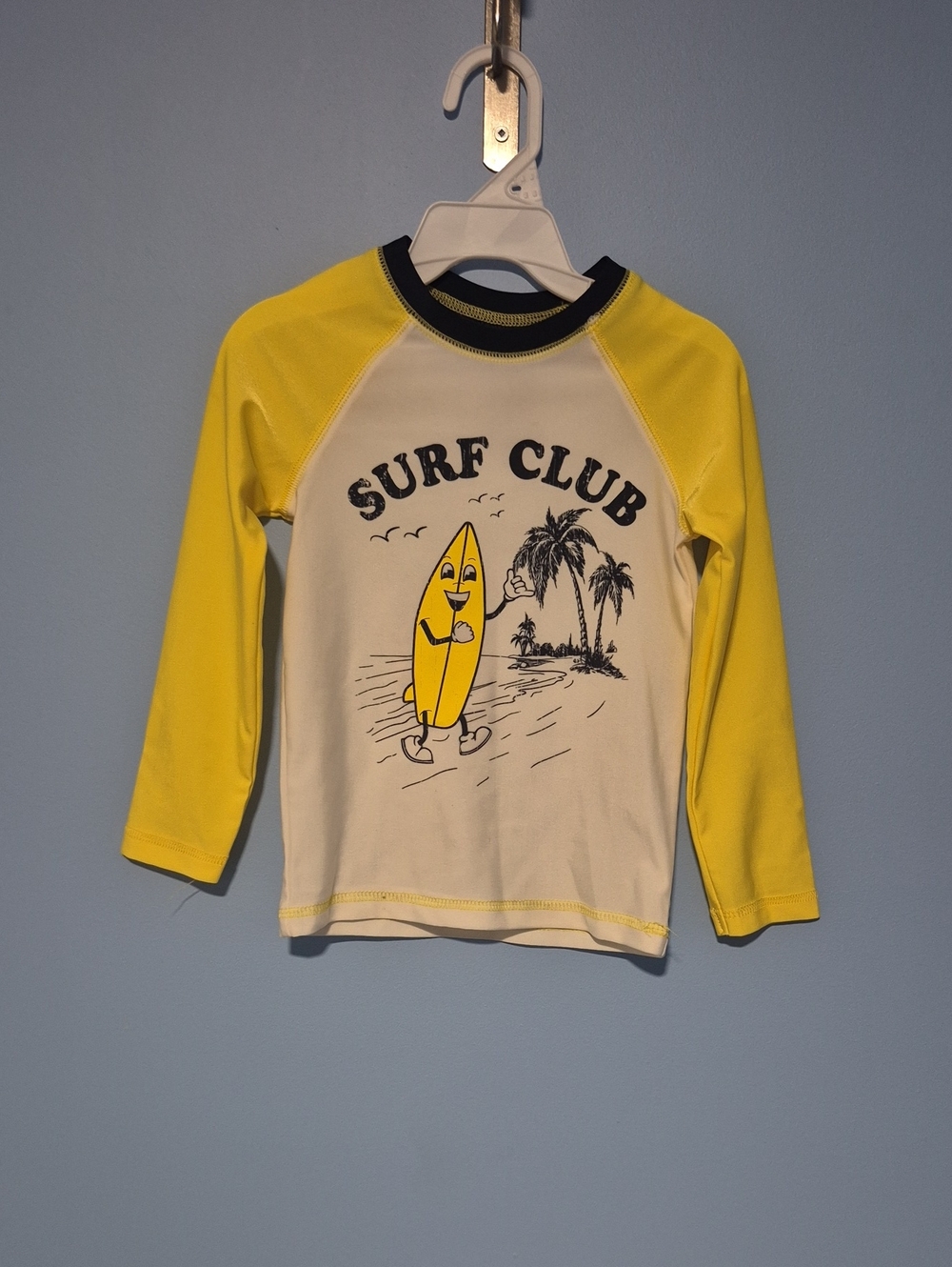 George Yellow & White Surf Club Long Sleeve Rashguard💛10 for $20💛